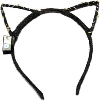 Verkleed/feest diadeem katten/poezen oren/oortjes - multi kleurig - meisjes - LED licht - carnaval - Verkleedhoofddeksel Multikleur