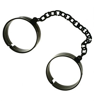 Verkleed handboeien - zwart - plastic - volwassenen - Carnaval verkleedaccessoires