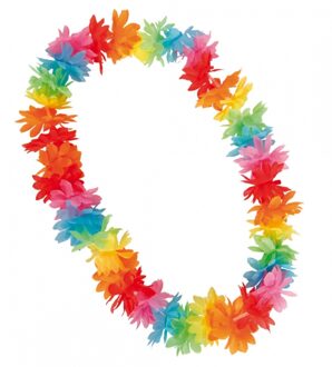 Verkleed Hawaii krans - in zomerse kleuren - themafeest - zomer Multi