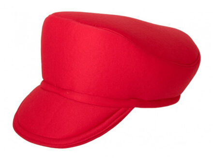 Verkleed hoedje/petje voor een Loodgieter - rood - volwassenen - cartoon en strip/game figuren