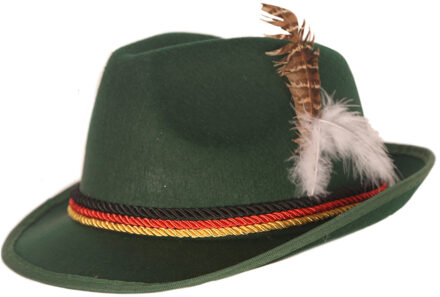 Verkleed hoedje voor Oktoberfest/Duits/Tiroler - groen - volwassenen - Carnaval