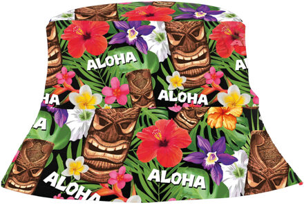 Verkleed hoedje voor Tropical Hawaii party - Summer/jungle print - volwassenen - Carnaval/thema fees Multi