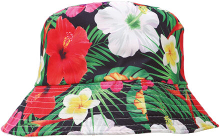 Verkleed hoedje voor Tropical Hawaii party - Summer/jungle print - volwassenen - Carnaval/thema fees