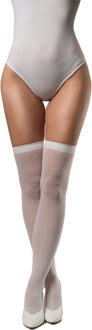 Verkleed kniekousen - wit - one size - voor dames One size