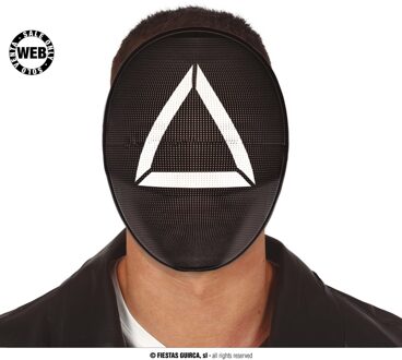 Verkleed masker game driehoek bekend van tv serie - Verkleedmaskers Zwart