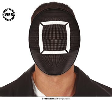 Verkleed masker game vierkant bekend van tv serie - Verkleedmaskers Zwart