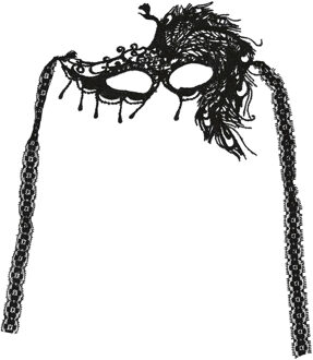 Verkleed oogmasker - zwart kant - volwassenen - Halloween/gemaskerd bal - burlesque