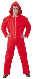 Verkleed overall Papel - rood - voor heren - Spaanse serie verkleed outfit - M;;