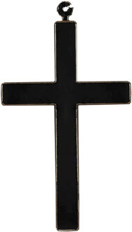 Verkleed Paus/Bisschop/Priester kruis - aan ketting - zwart - 22 cm