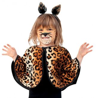 Verkleed poncho luipaard/panter - voor peuters - Carnaval - Dierenponcho