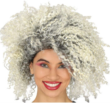 Verkleed pruik jaren 80 dames pruik - blond - gekruld - wilde krullen - Madonna look