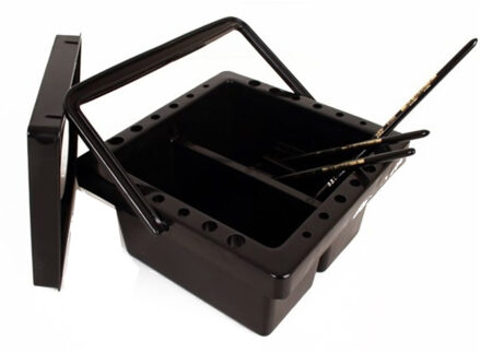 Verkleed - Schmink penselen reinigingsbakje - zwart - make up