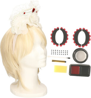 Verkleed setje Day of the Dead - sugar skull schmink en diadeem - Halloween/Carnaval accessoires