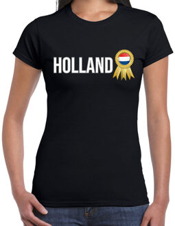 Verkleed shirt dames - Holland - zwart - supporter - themafeest - Nederland XS