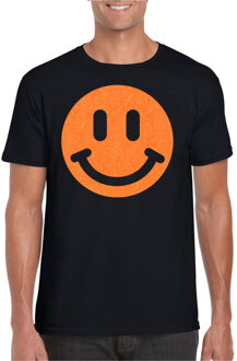 Verkleed shirt heren - Smile - zwart - carnaval/foute party - feestkleding 2XL