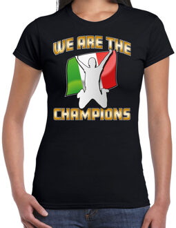 Verkleed shirt voor dames - Italie - zwart - voetbal supporter - themafeest M