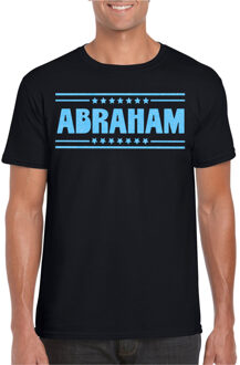 Verkleed shirt voor heren - abraham - zwart - glitter - verjaardag/themafeest M