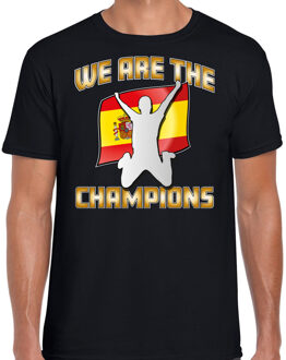 Verkleed shirt voor heren - Spanje - zwart - voetbal supporter - themafeest 2XL