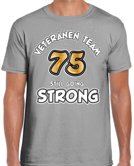 Verkleed shirt voor heren - veteranen - grijs - verjaardag - 75 jaar 2XL