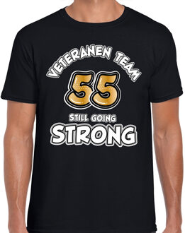 Verkleed shirt voor heren - veteranen - zwart - verjaardag - 55 jaar 2XL