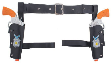 Verkleed speelgoed cowboys holster met 2 revolvers/pistolen - kinderen