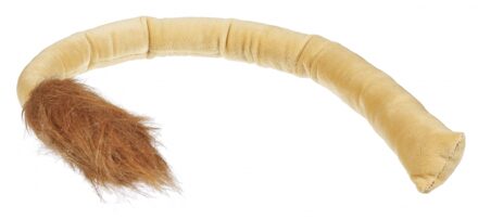 verkleed staart leeuw - op clip - dierenpak - 68 cm - voor kinderen Beige