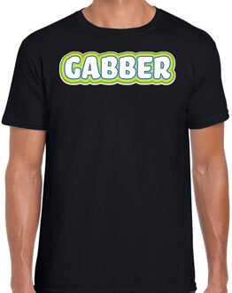 Verkleed t-shirt heren - gabber - zwart - foute party/carnaval - vriend/maat XL