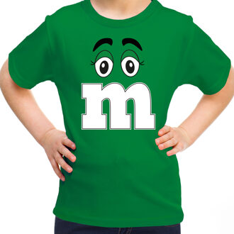 verkleed t-shirt M voor kinderen - groen - meisje - carnaval/themafeest kostuum L (140-152)