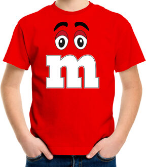 verkleed t-shirt M voor kinderen - rood - jongen? - carnaval/themafeest kostuum M (116-134)