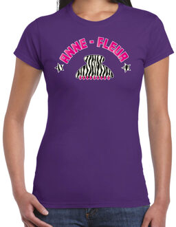 verkleed t-shirt voor dames - kakker - Anne Fleur - paars - haarklem - vakantie L