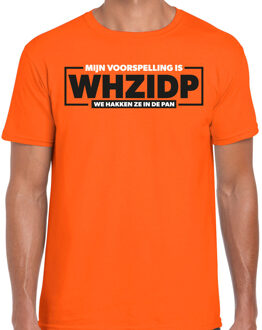 Verkleed T-shirt voor heren - voorspelling - oranje - EK/WK voetbal supporter XL