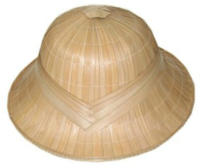Verkleed Tropenhelm - volwassenen - Jungle safari onderzoekers helm - van stro - Carnaval