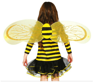 Verkleed vleugels bijtje - geel/zwart - voor kinderen - Carnavalskleding/accessoires