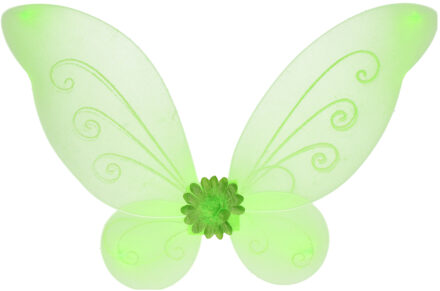 Verkleed vleugels elfjes en feeen - groen - voor kinderen - Carnavalskleding/accessoires Lime