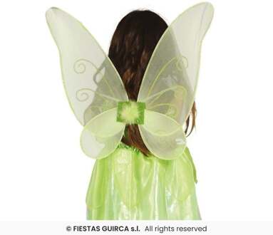 Verkleed vleugels vlinder - groen - kinderen - Carnavalskleding/accessoires