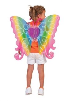 Verkleed vlinder vleugels voor kinderen regenboog Multi