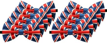 Verkleed vlinderstrikje - 10x - landen thema - Engeland - Union Jack - Engelse vlag