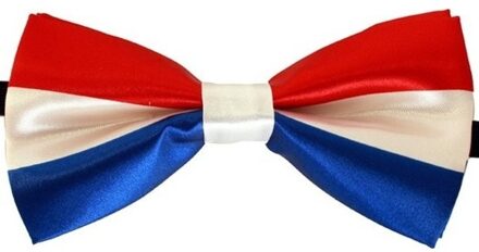 Verkleed vlinderstrikje - landen thema - Nederland - rood/wit/blauw - Nederlandse vlag