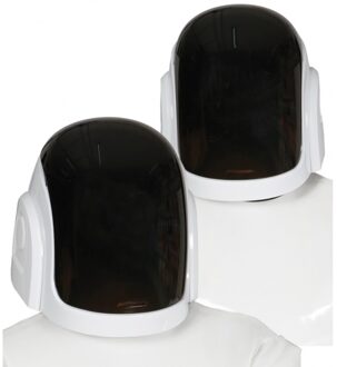 Verkleedhelm astronaut - wit - kunststof - Space thema accessoires - volwassenen