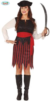 Verkleedpak Piraat Dames Polyester Zwart Mt M