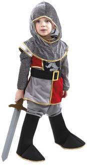 verkleedpak ridder Simon jongens grijs maat 92-104