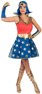 Verkleedpak superheldin jurk vrouw Super Woman 44-46