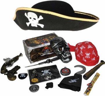 Verkleedset kinderen - Piraten set - Hoed, wapens en accessoires