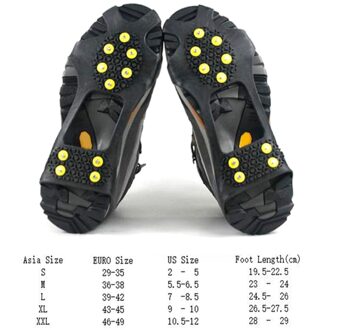 Verkocht Mode 10 Studs Anti-Slip Ice Gripper Spike Winter Klimmen Anti-Slip Sneeuw Spikes Grips Cleats over Schoenen Cover Schoenplaten