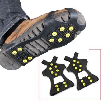 Verkocht Mode 10 Studs Anti-Slip Ice Gripper Spike Winter Klimmen Anti-Slip Sneeuw Spikes Grips schoenplaten Over Schoenen Covers