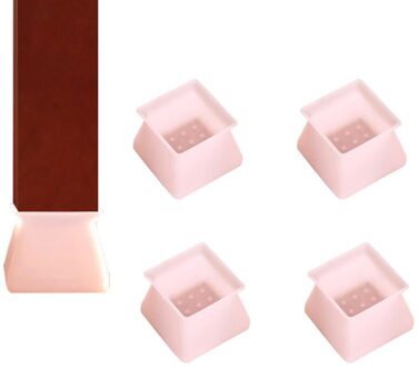 Verkoop 4 Stks/set Stoel Been Floor Voeten Cap Cover Protector Voeten Pads Anti-Slip Tafel Stoel Been Caps voet Bescherming Bottom Cover roze