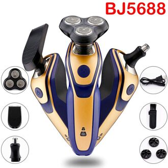 verkoop elektrische scheerapparaat voor man 220 v draagbare scheermes 3D professionele scheerapparaat met LED tondeuse oplaadbare scheermes BJ5688
