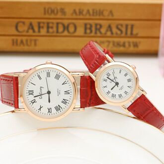 Verkoop Gogoey Romeinse Cijfers Paar Horloges Vrouwen Mannen Lover Couple Dress Quartz Horloge G844-2 rood