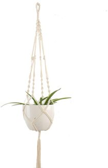 Verkoop Handgemaakte Macrame Plant Pot Lade Plant Pot Hange Plant Hanger Plant Opknoping Voor Tuin Plant Lade Opknoping Manden L 105 cm
