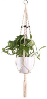 Verkoop Handgemaakte Macrame Plant Pot Lade Plant Pot Hange Plant Hanger Plant Opknoping Voor Tuin Plant Lade Opknoping Manden N 105 Cm